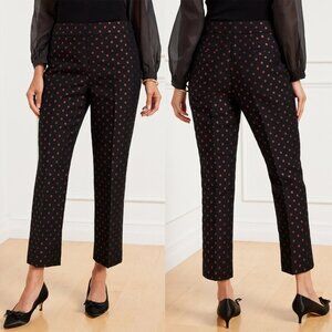New Talbots Kick Crop Pants In Holiday Dot Size 14 Petite